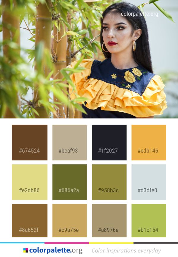 Yellow Beauty Lady Color Palette