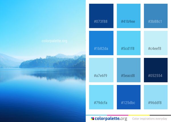 Blue Reflection Sky Color Palette