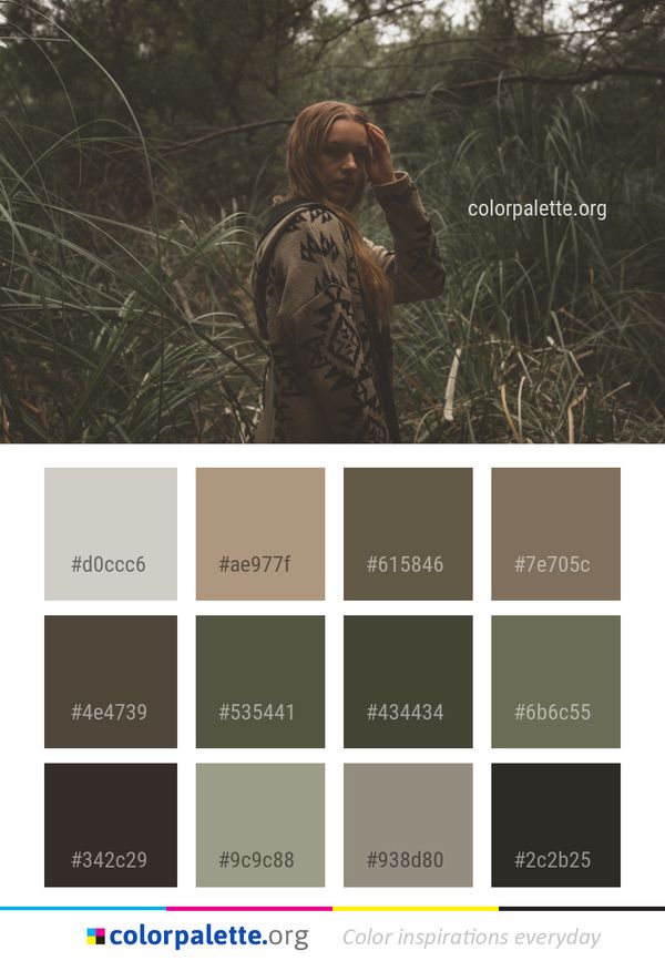 Grass Tree Plant Color Palette