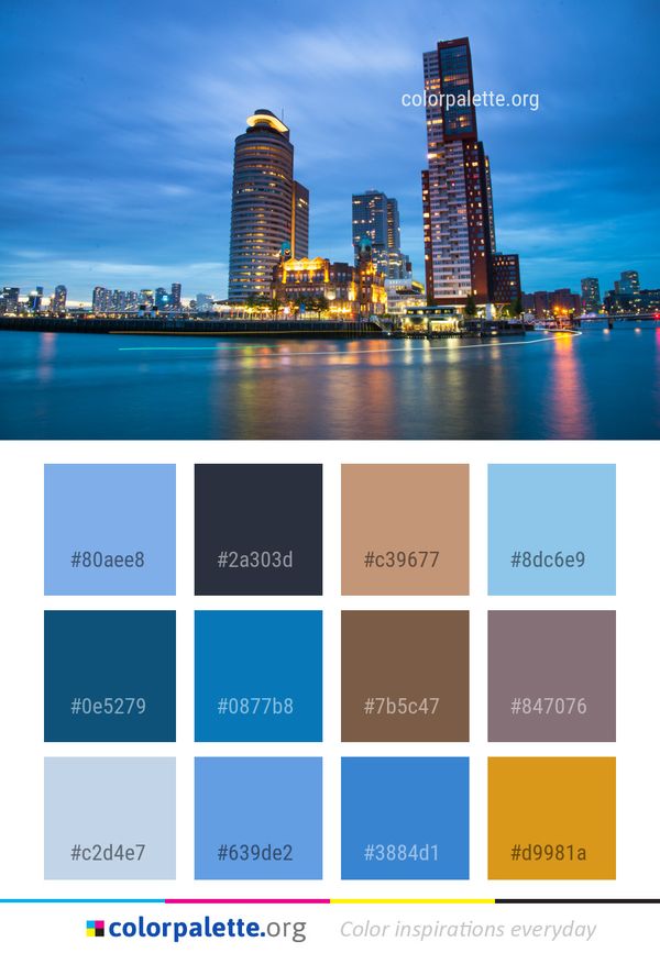 Metropolitan Area Cityscape Skyscraper Color Palette