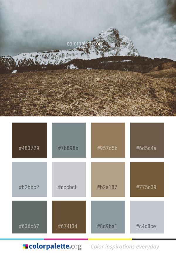 Mountainous Landforms Mountain Snow Color Palette