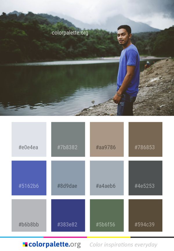 Nature Mountainous Landforms Water Color Palette