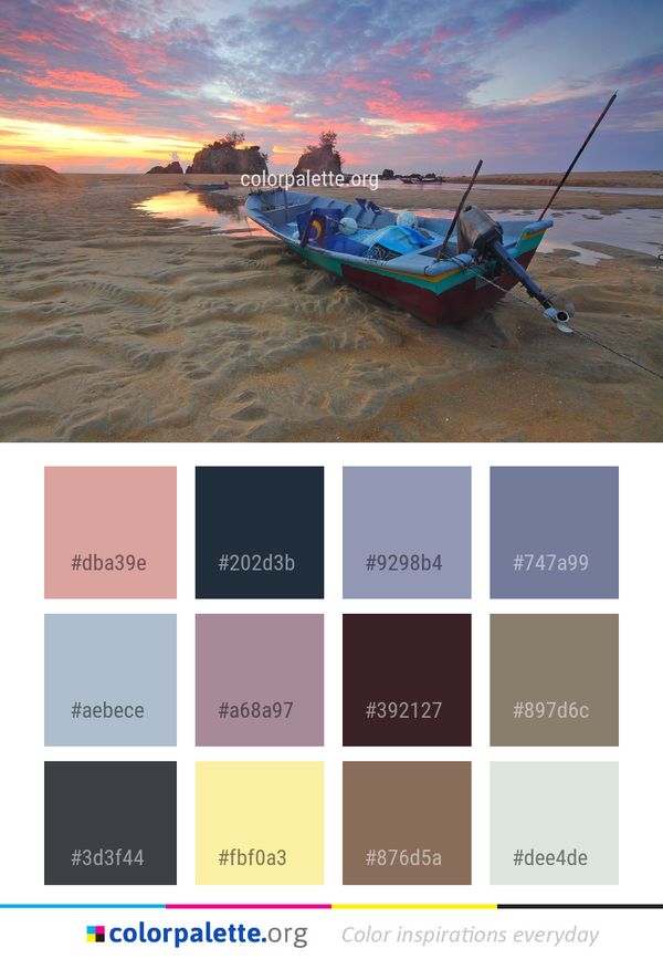 Sea Boat Shore Color Palette