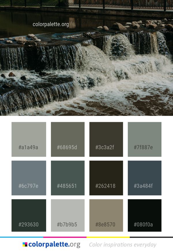Water Body Of Waterfall Color Palette