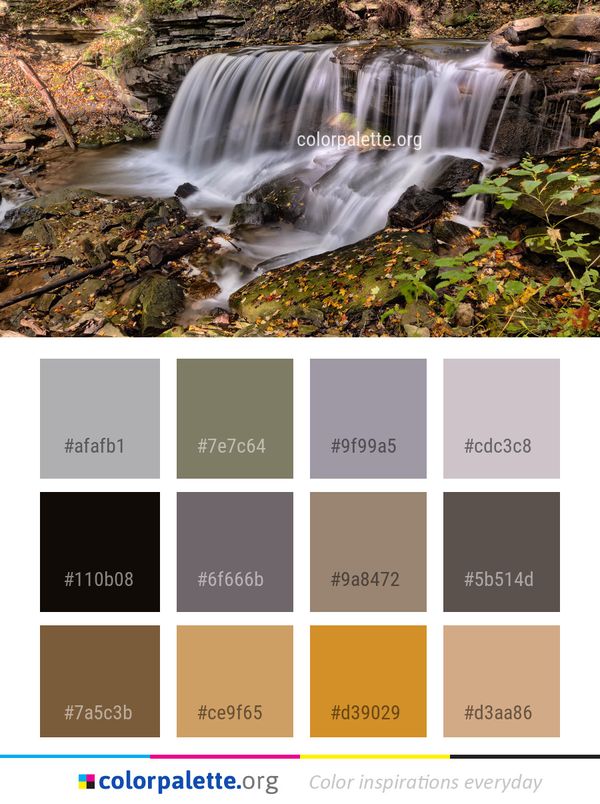 Waterfall Water Nature Color Palette