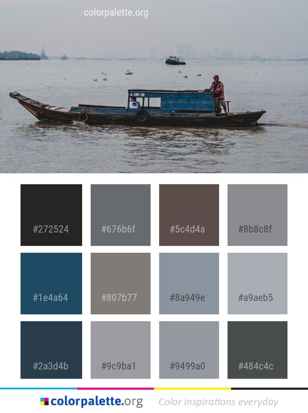 Waterway Boat Water Transportation Color Palette