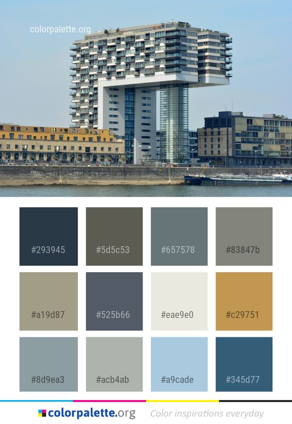 Building Tower Block Condominium Color Palette