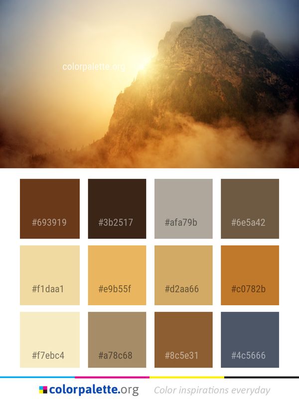 Sky Mountainous Landforms Mountain Color Palette
