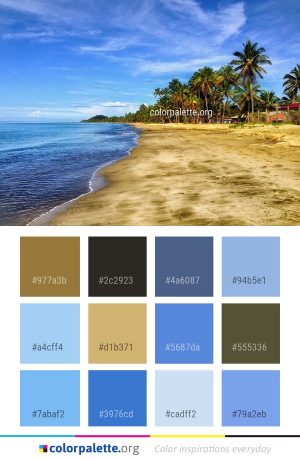 Beach Sky Body Of Water Color Palette