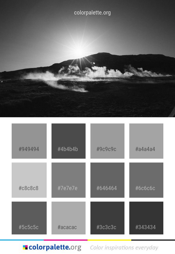 Black And White Sea Body Of Water Color Palette