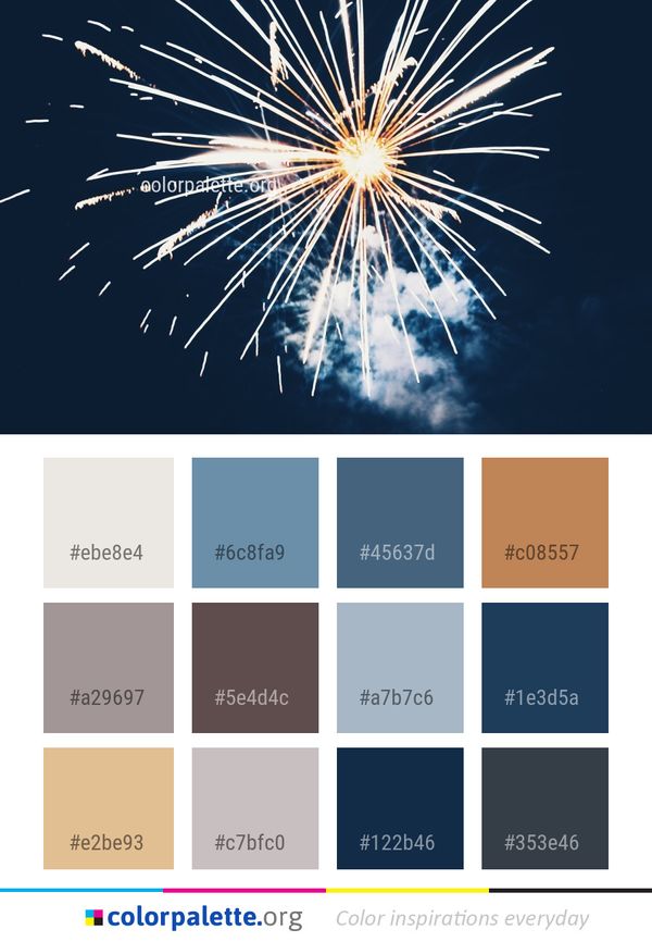 Fireworks Sky Event Color Palette