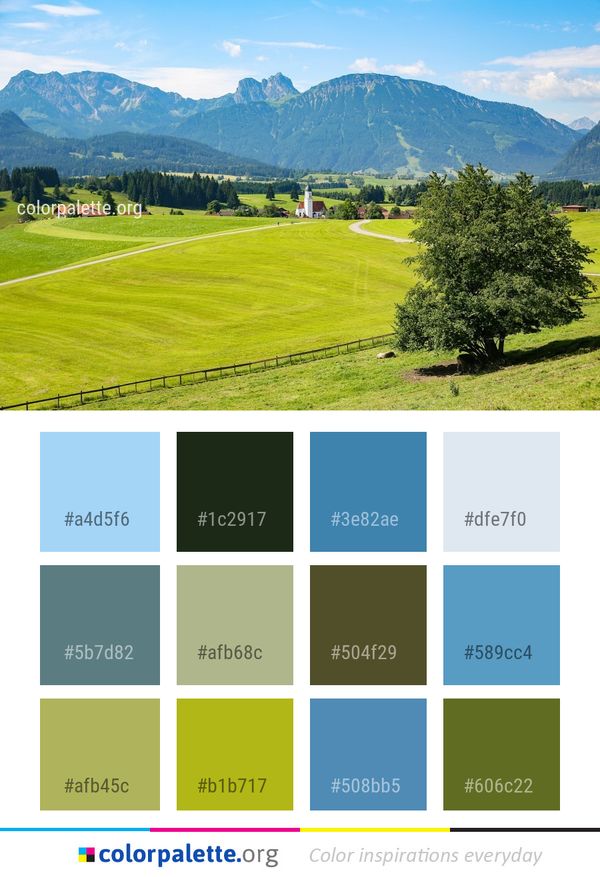 Grassland Mountain Range Nature Color Palette