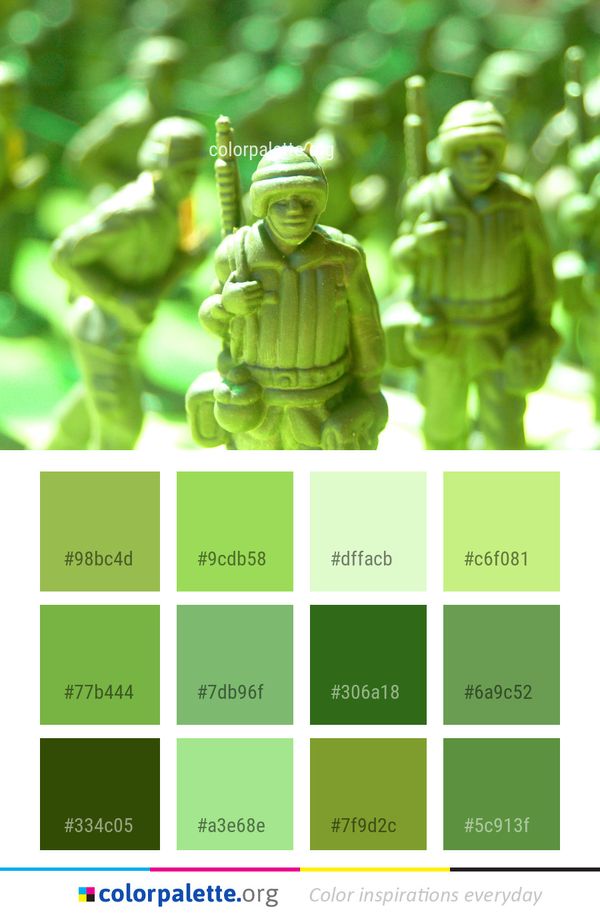 Green Army Men Grass Color Palette
