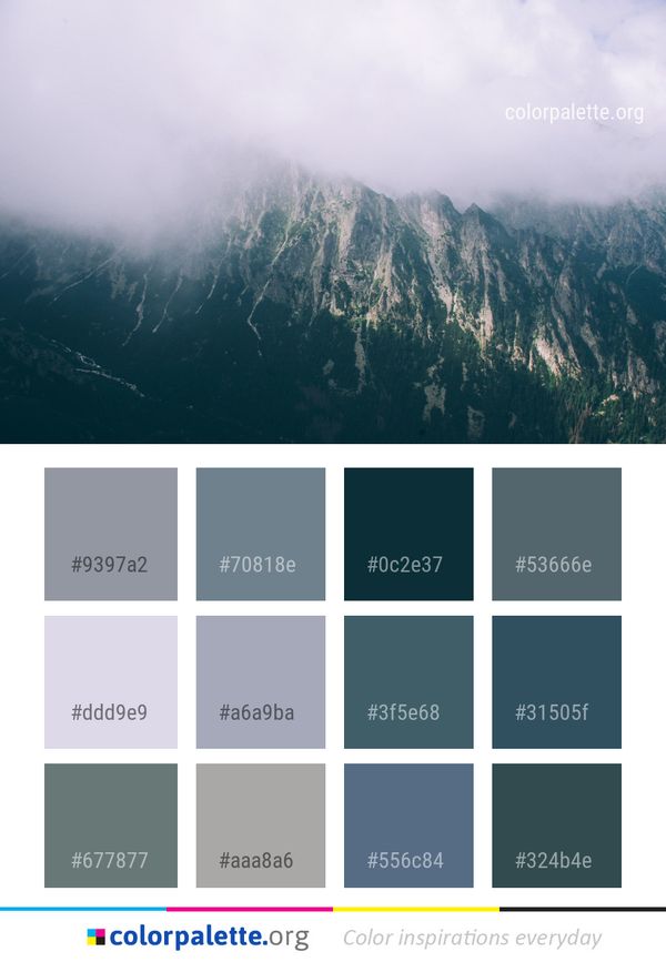 Mountainous Landforms Mountain Range Color Palette