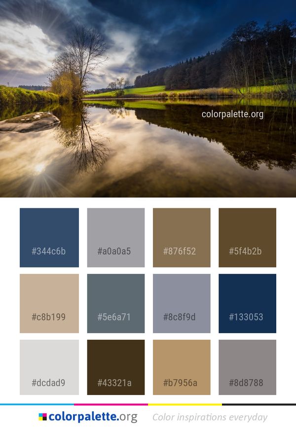 Reflection Water Sky Color Palette