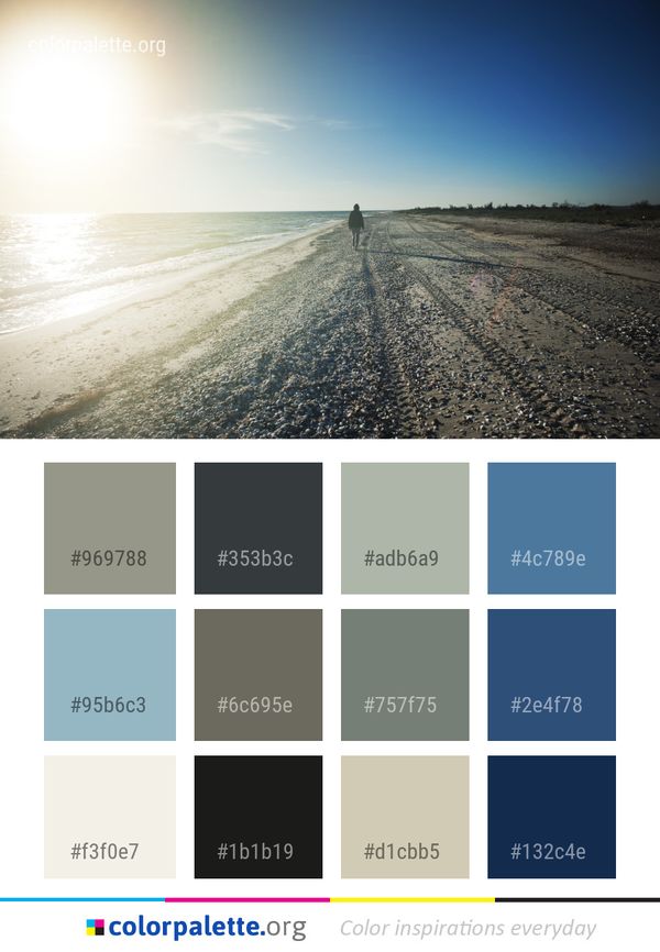 Sea Horizon Body Of Water Color Palette
