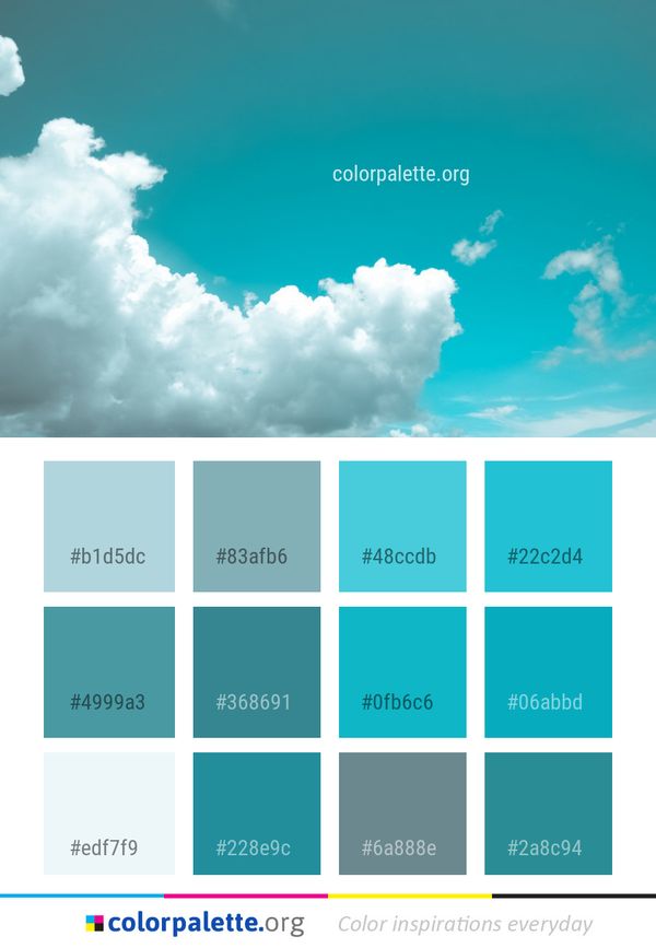 Sky Cloud Daytime Color Palette