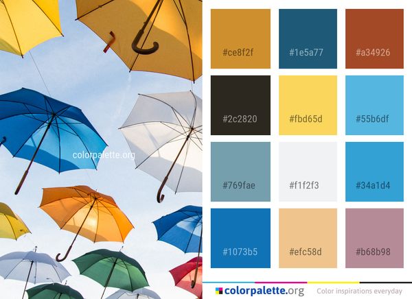 Umbrella Sky Fashion Accessory Color Palette