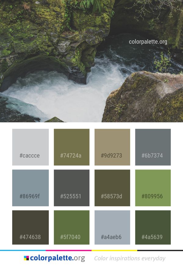 Water Nature Waterfall Color Palette