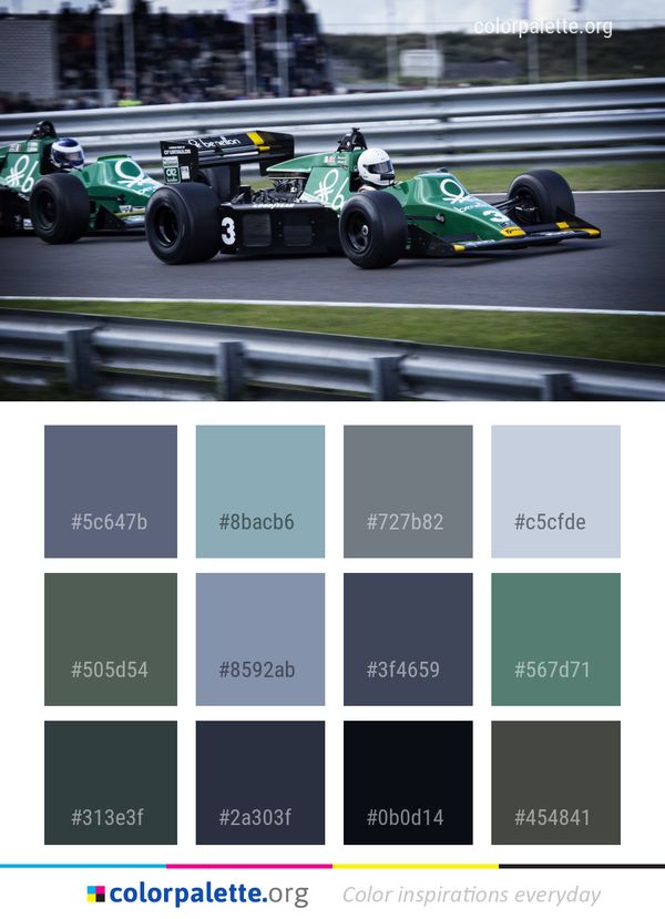 Car Formula One Color Palette