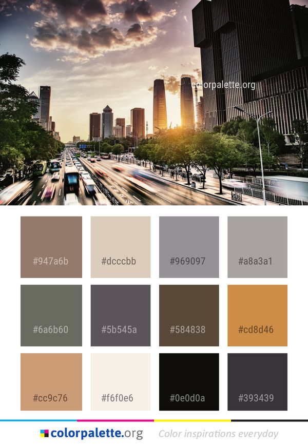 Cityscape City Metropolitan Area Color Palette