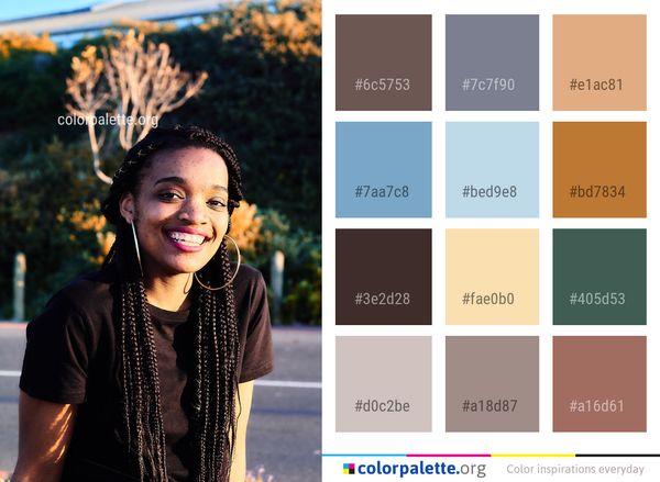Hair Facial Expression Woman Color Palette