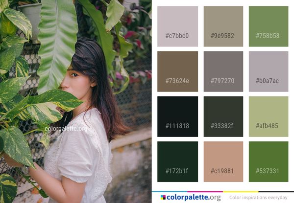 Leaf Beauty Girl Color Palette
