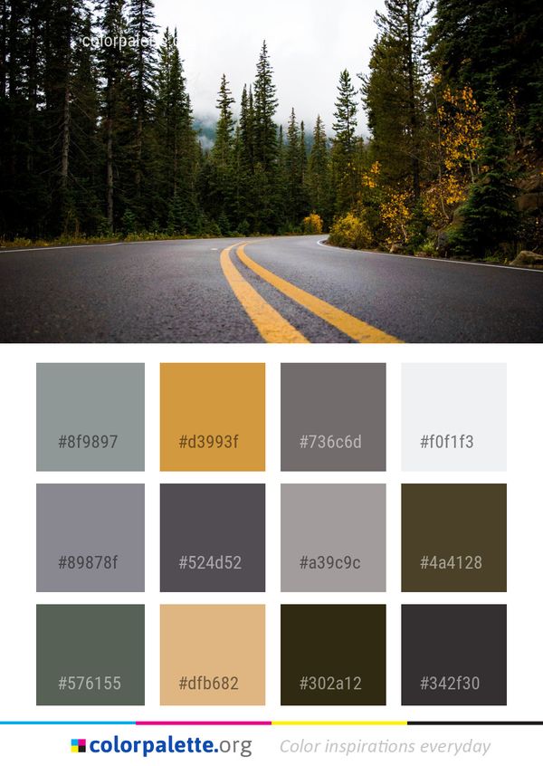 Road Nature Path Color Palette