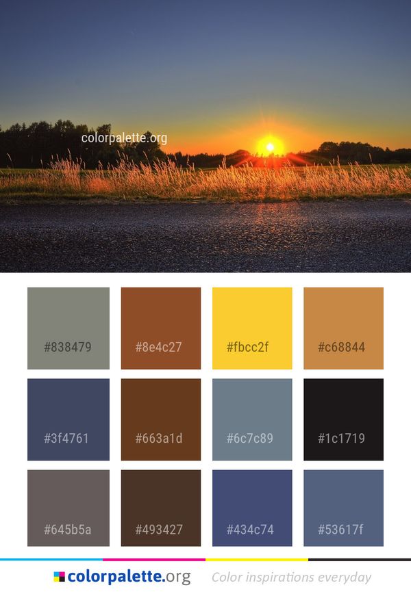 Sky Horizon Sunrise Color Palette