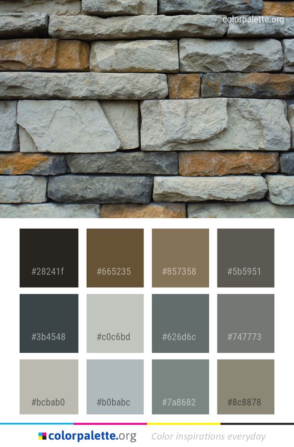 Stone Wall Brickwork Color Palette