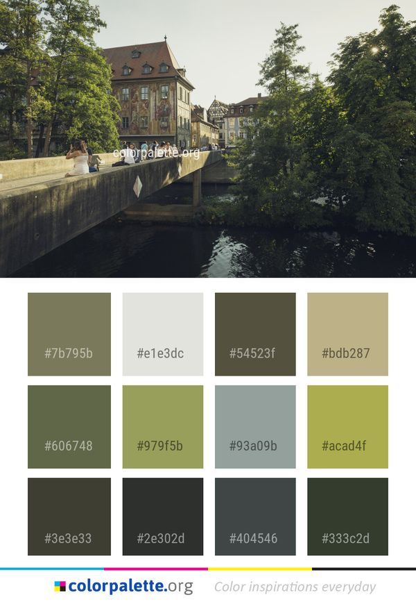 Waterway Water Reflection Color Palette