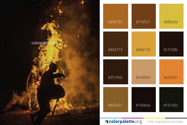 Flame Fire Darkness Color Palette