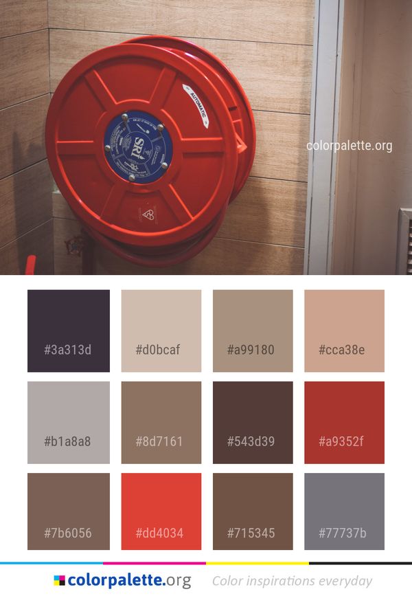 Red Wheel Circle Color Palette