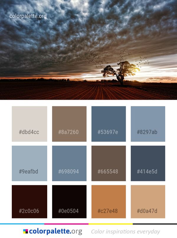 Sky Cloud Horizon Color Palette