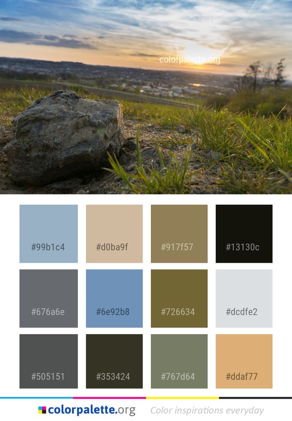 Sky Grass Cloud Color Palette