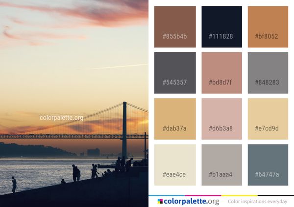 Sky Horizon Sunset Color Palette