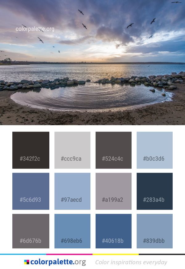 Sky Sea Water Color Palette
