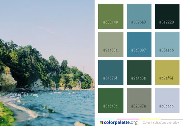 Water Nature Vegetation Color Palette