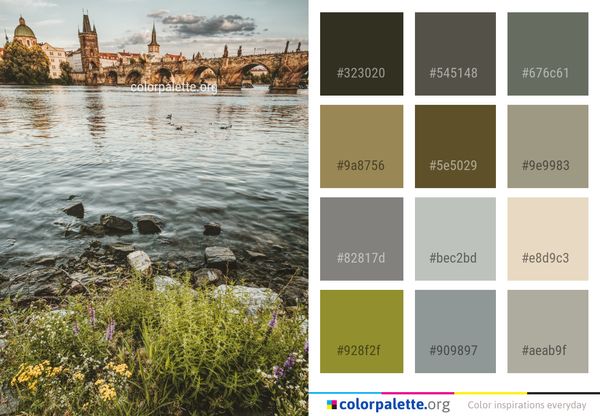 Water Reflection Shore Color Palette