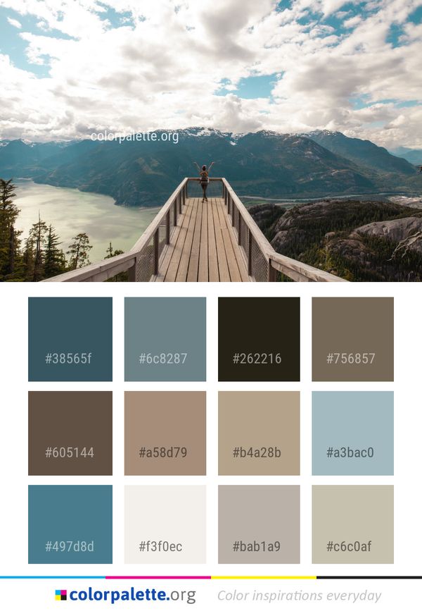 Cloud Sky Mountainous Landforms Color Palette