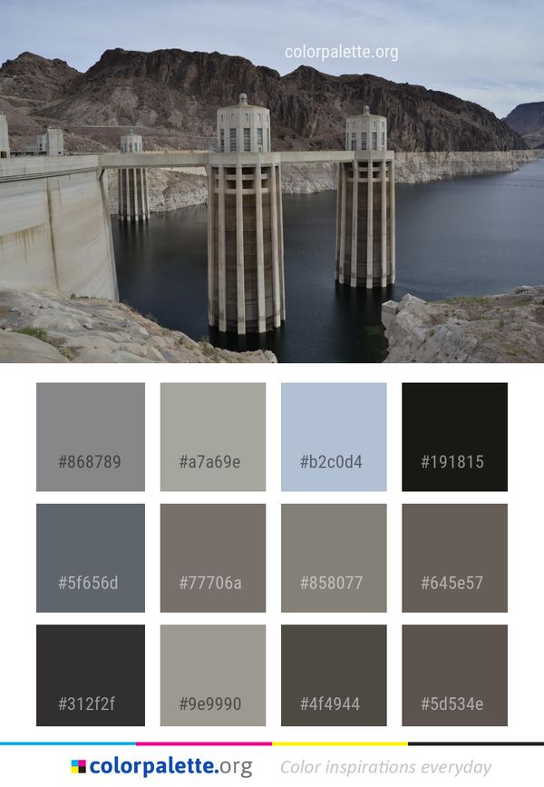 Dam Landmark Reservoir Color Palette