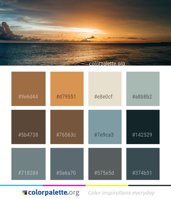 Horizon Sky Sea Color Palette