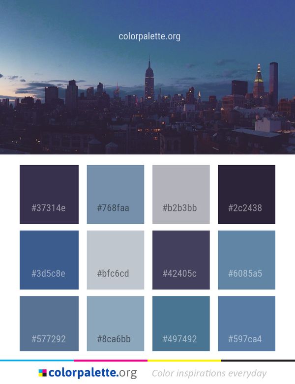Metropolitan Area Skyline City Color Palette