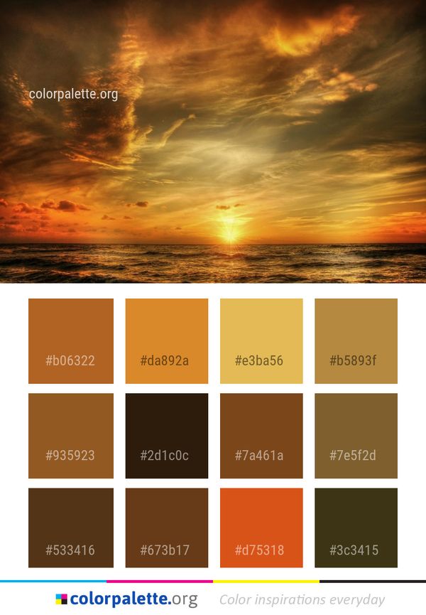 Sky Horizon Afterglow Color Palette