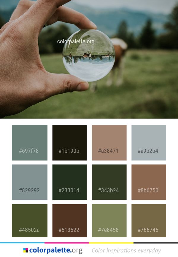Water Hand Golf Ball Color Palette