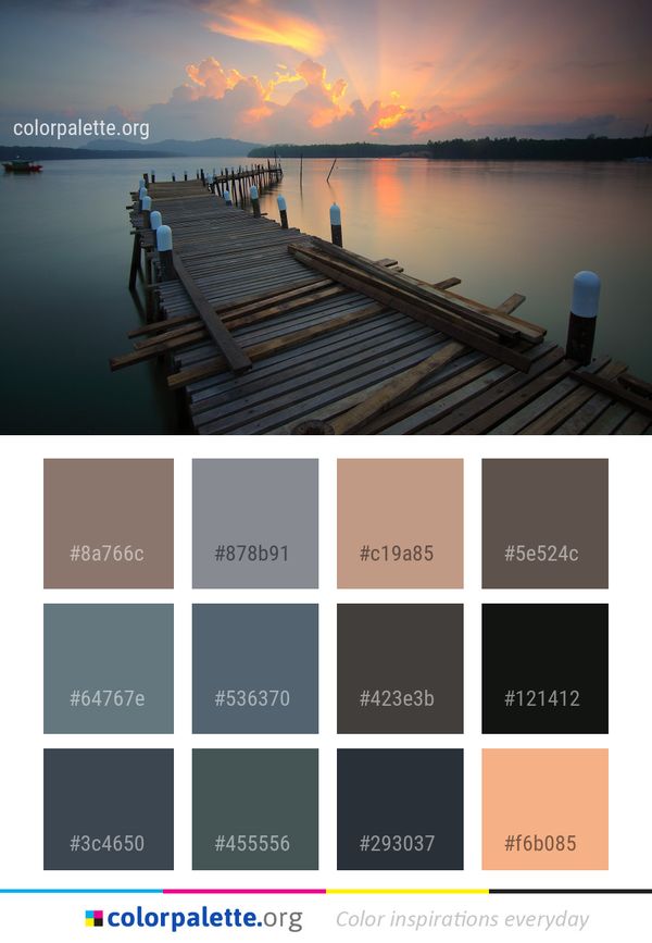 Water Sky Dock Color Palette
