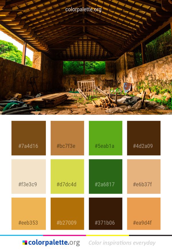 Wood Outdoor Structure House Color Palette