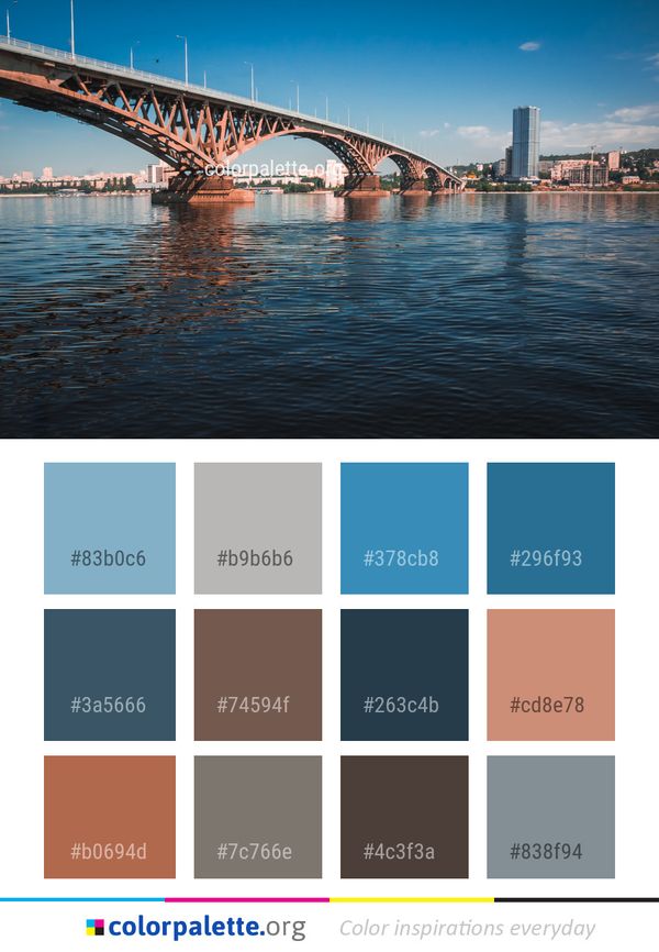 Bridge Water Reflection Color Palette