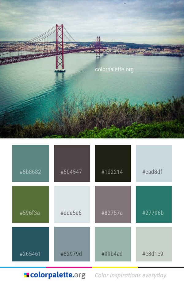 Bridge Waterway Sky Color Palette