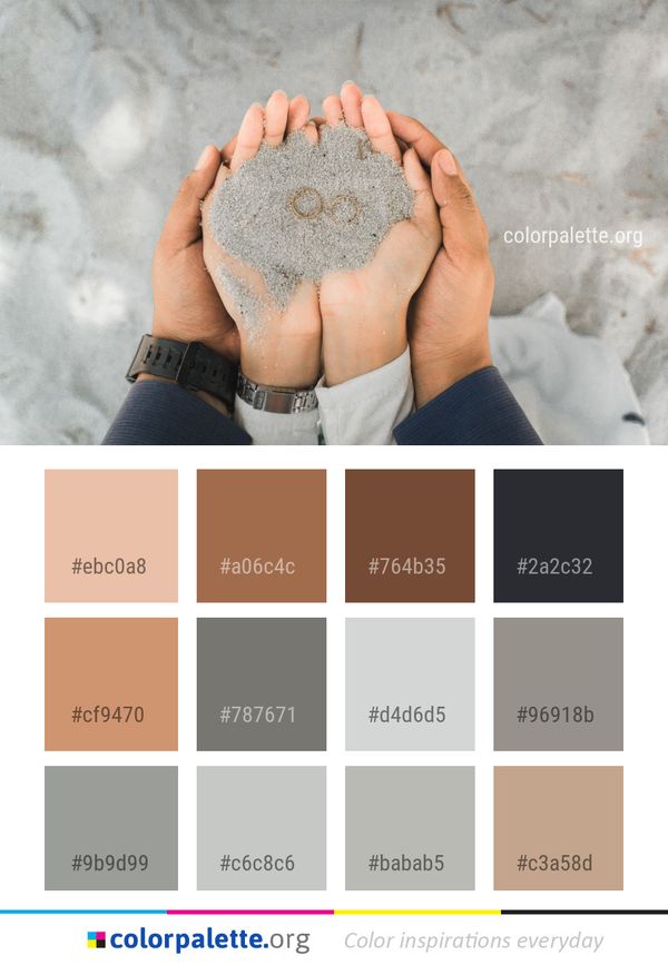 Hand Finger Winter Color Palette